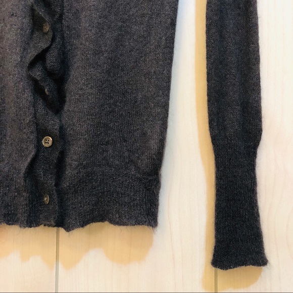 J. Crew Charcoal Ruffled Cardigan - Picture 4 of 5